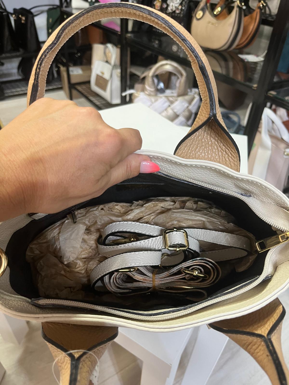 WYPRZEDAŻ EGO skóra ekologiczna torebka beżowa