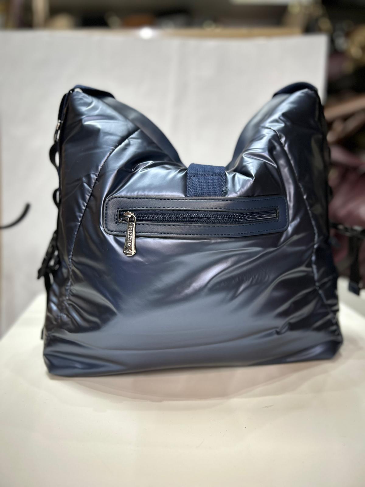 Nowość duża torba pikowana Chartów Nowal granat