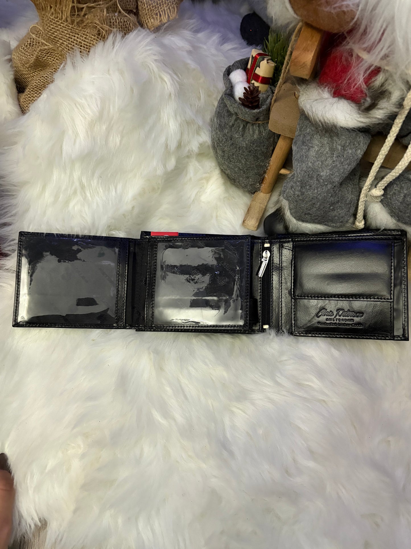 Nowość Zestaw męski, prezentowy skórzany portfel męski i pasek PETERSON skóra naturalna