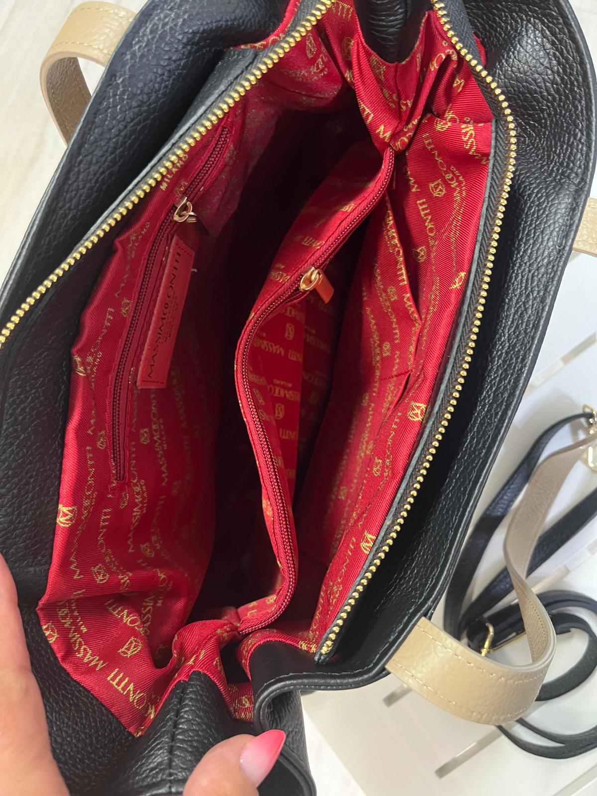 TOREBKA MASSIMO CONTTI SKÓRA Naturalna