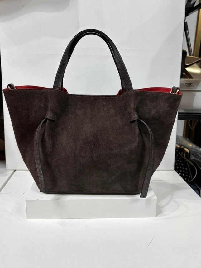 NOWOŚĆ VEZZE zamsz naturalny czekolada.