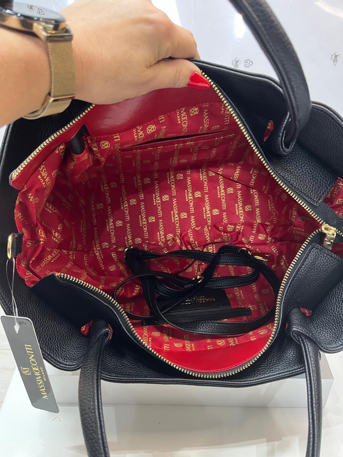 Nowość torebka Massimo Contti skóra naturalna