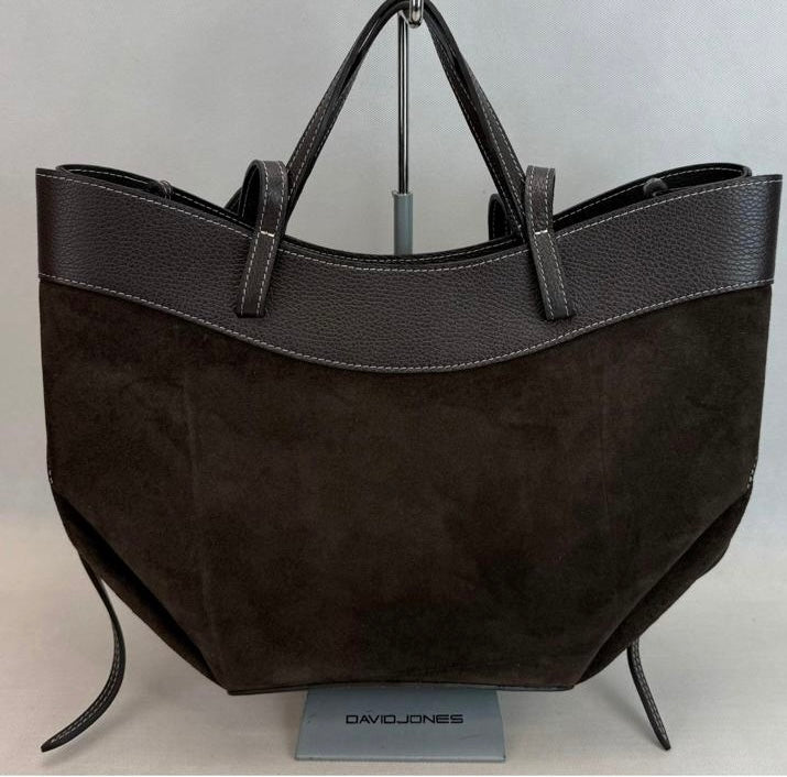 NOWOŚĆ VEZZE Zamszowa skóra brązowa czekoladowa