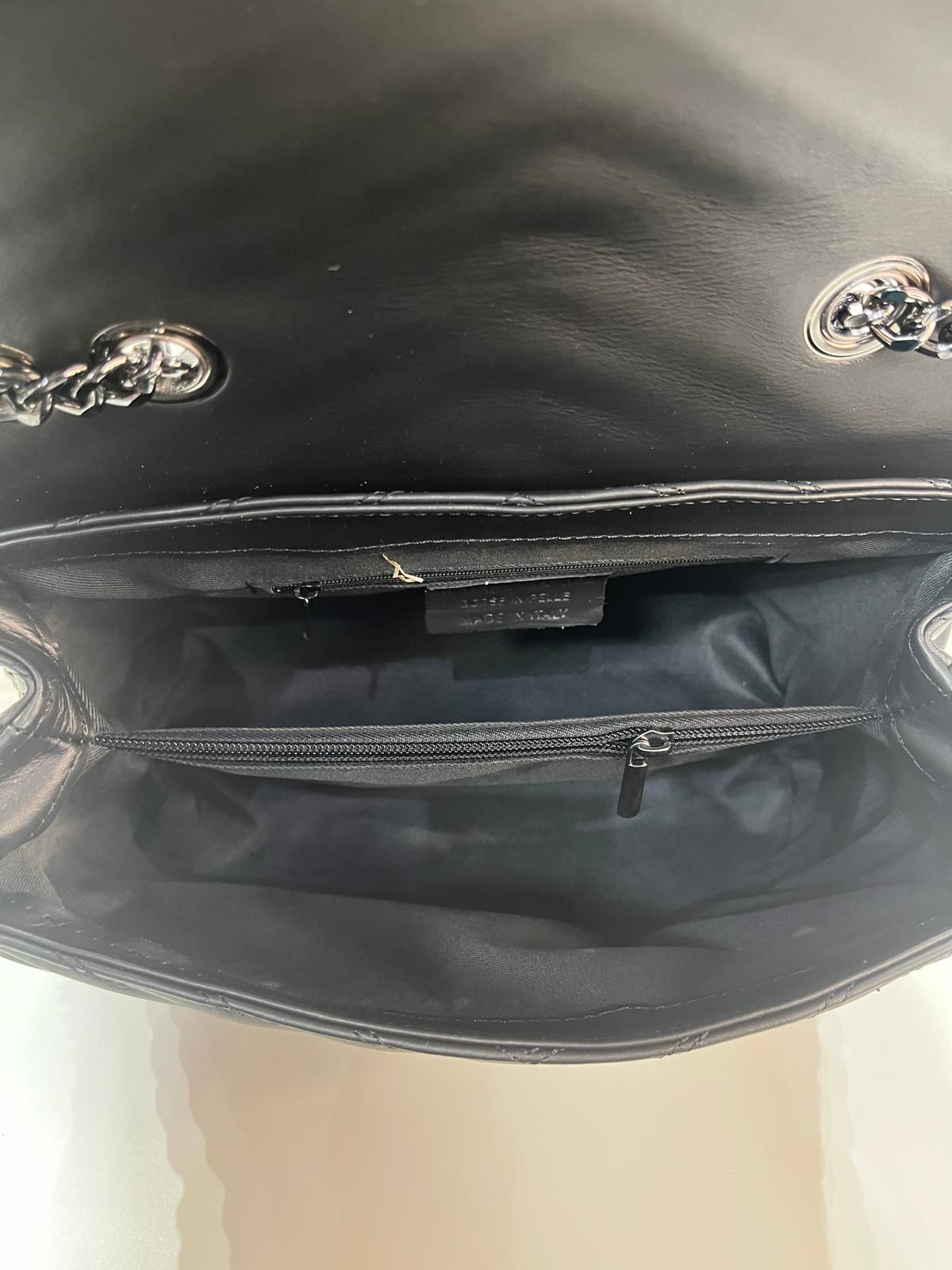 NOWOŚĆ VERA PELLE torebka damska skóra naturalna ITALY Czarna