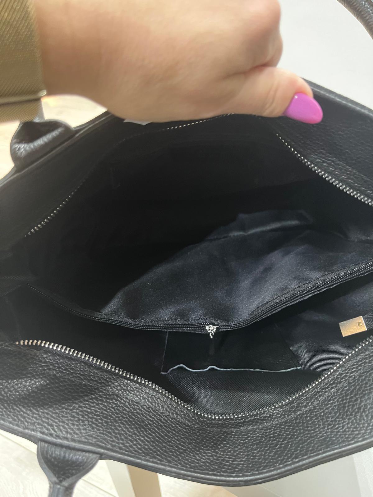 NOWOŚĆ VERA PELLE torebka damska skóra naturalna ITALY CZARNA