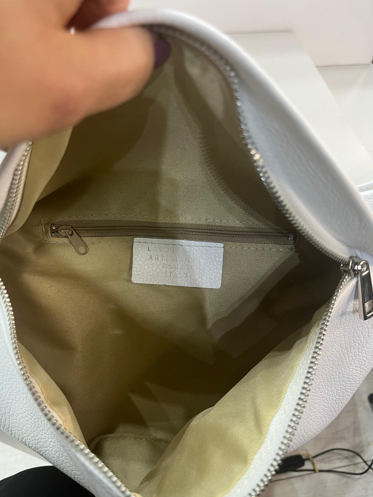 NOWOŚĆ Nerka skóra naturalna Vezze BIAŁA