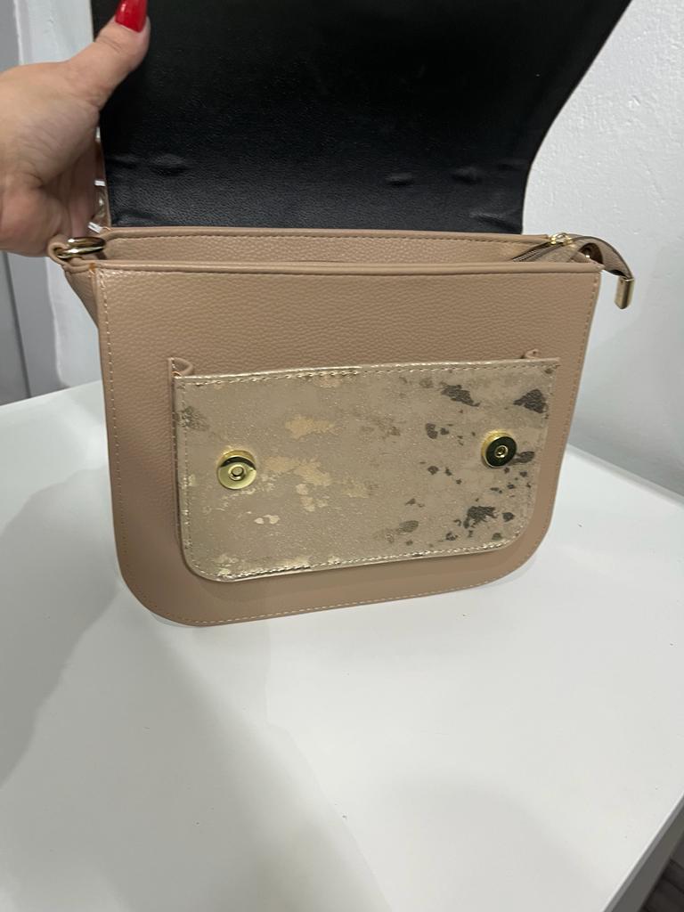 Torebka Laura Biaggi kuferek beżowy