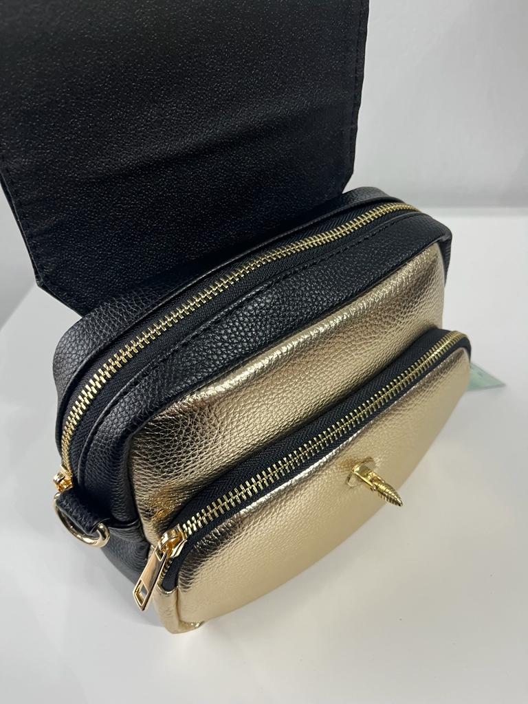 WYPRZEDAŻ Torebka EGO pszczółka skóra ekologiczna Bordo/Brąz