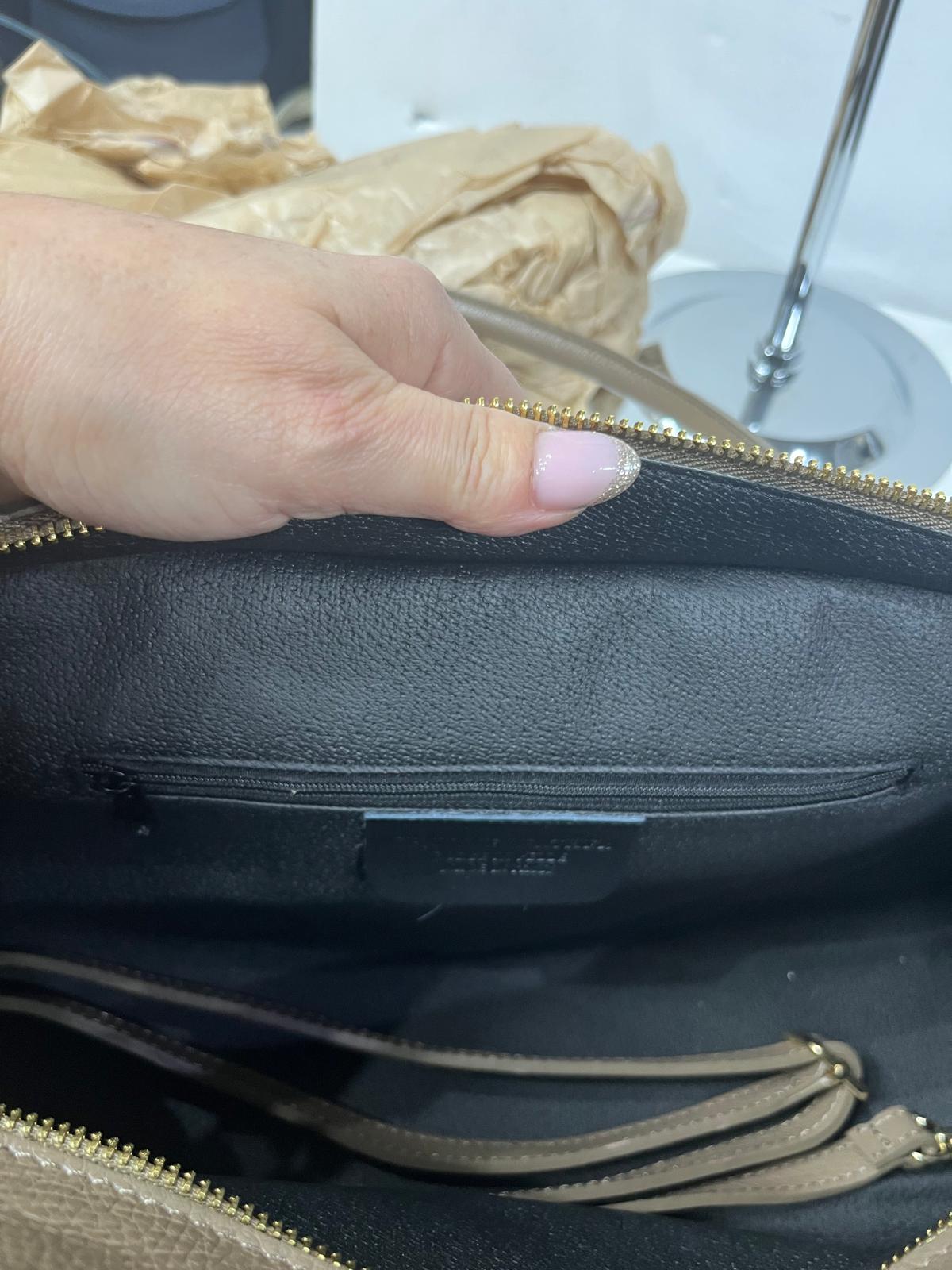 NOWOŚĆ ITALY TOREBKA SHOPPER KOSZYCZEK ZAMSZ NATURALNY TAUPE