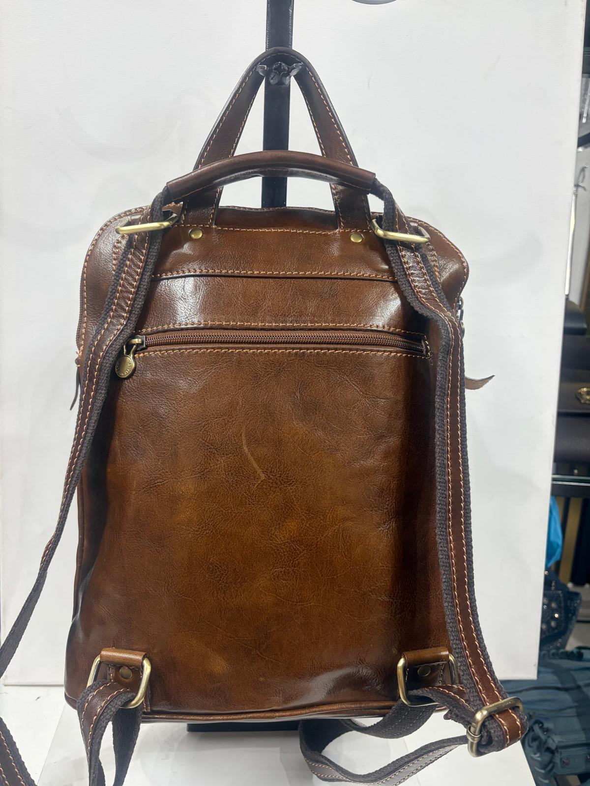 NOWOŚĆ Plecak skóra naturalna włoska koniak