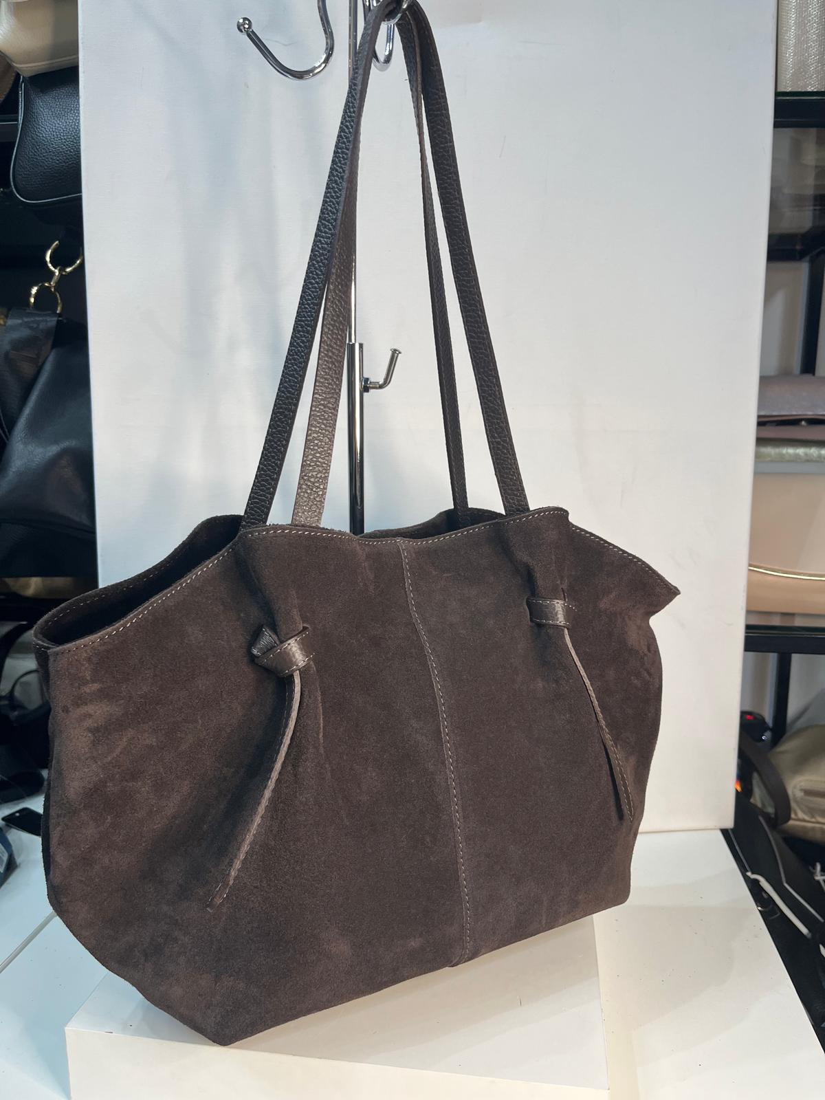 NOWOŚĆ VEZZE zamsz naturalny czekolada.