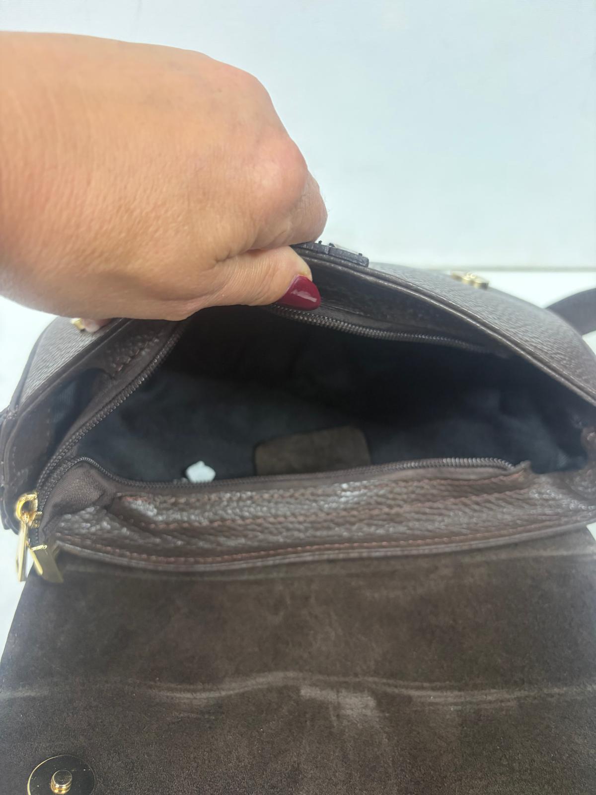 NOWOŚĆ Torebka Vezze skóra naturalna połączona z zamszem Bordo