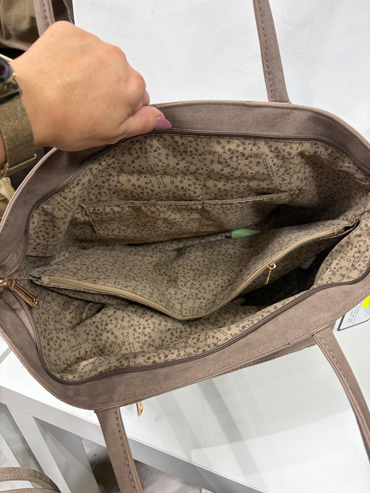 NOWOŚĆ torebka Flora&co skora ekologiczna Taupe