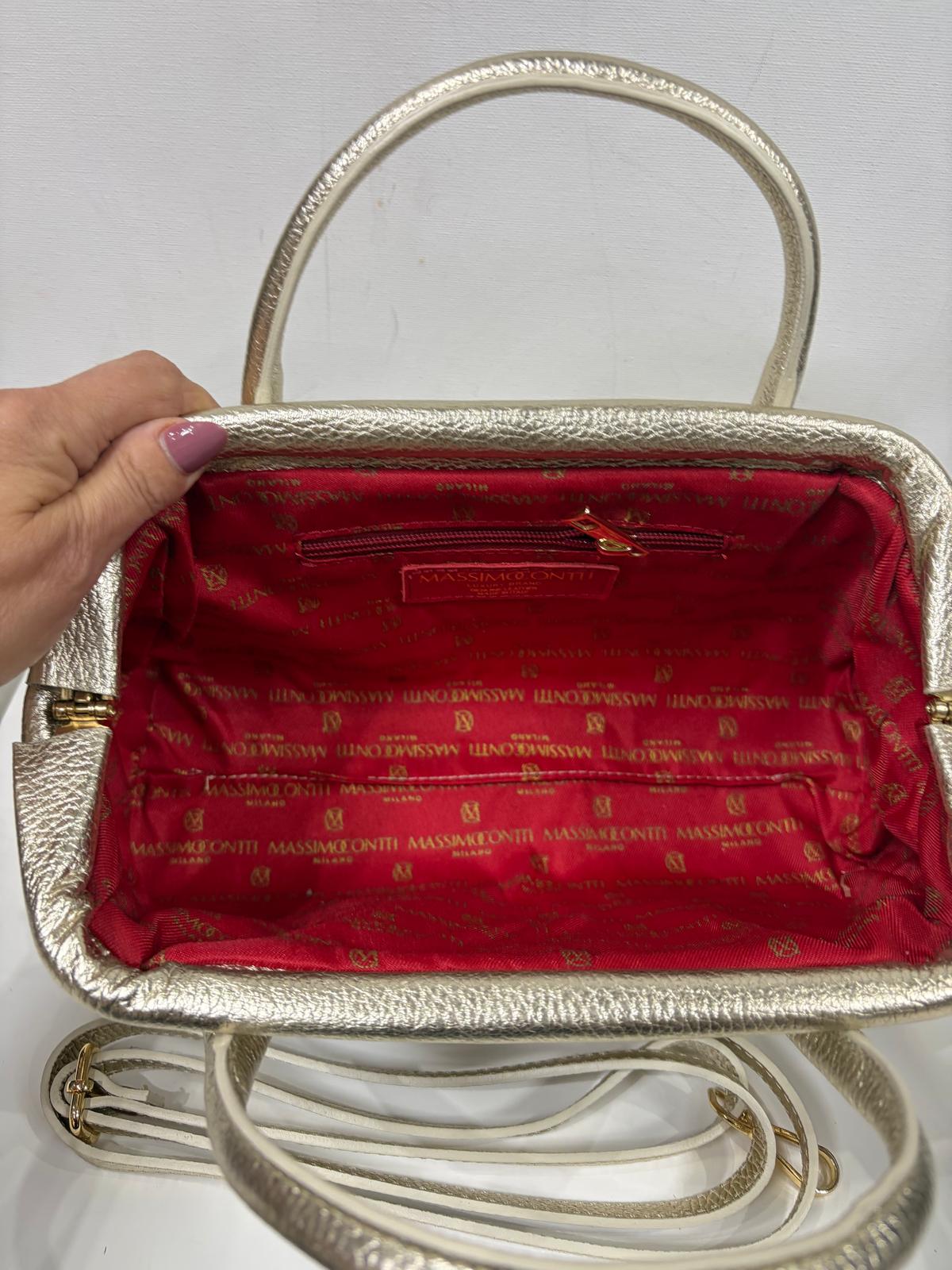 Nowość Massimo Contti torebka listonoszka skóra naturalna