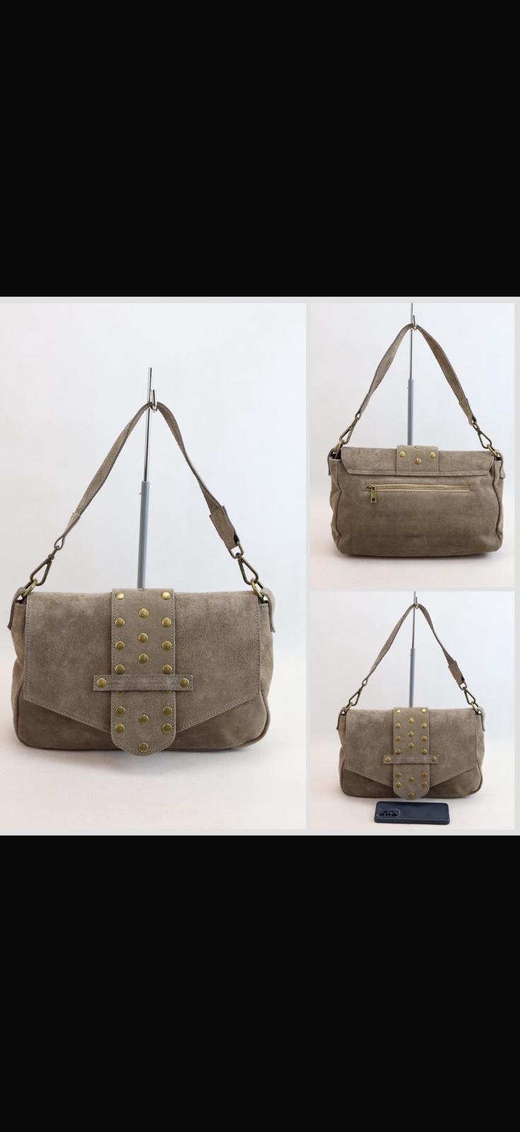 NOWOŚĆ Torebka Vezze zamsz naturalny Fango