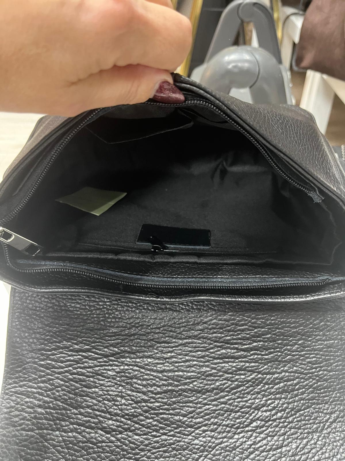 NOWOŚĆ VERA PELLE torebka damska skórzana listonoszka z klapą i paskiem granatowa