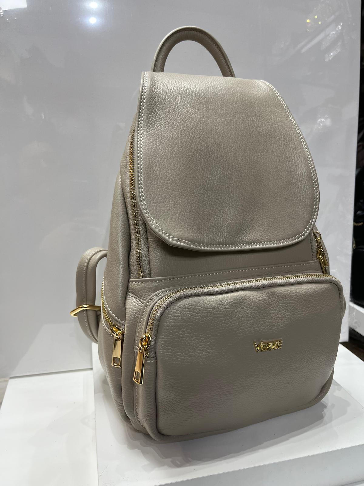 NOWOŚĆ vezze plecak Skóra naturalna BEŻ