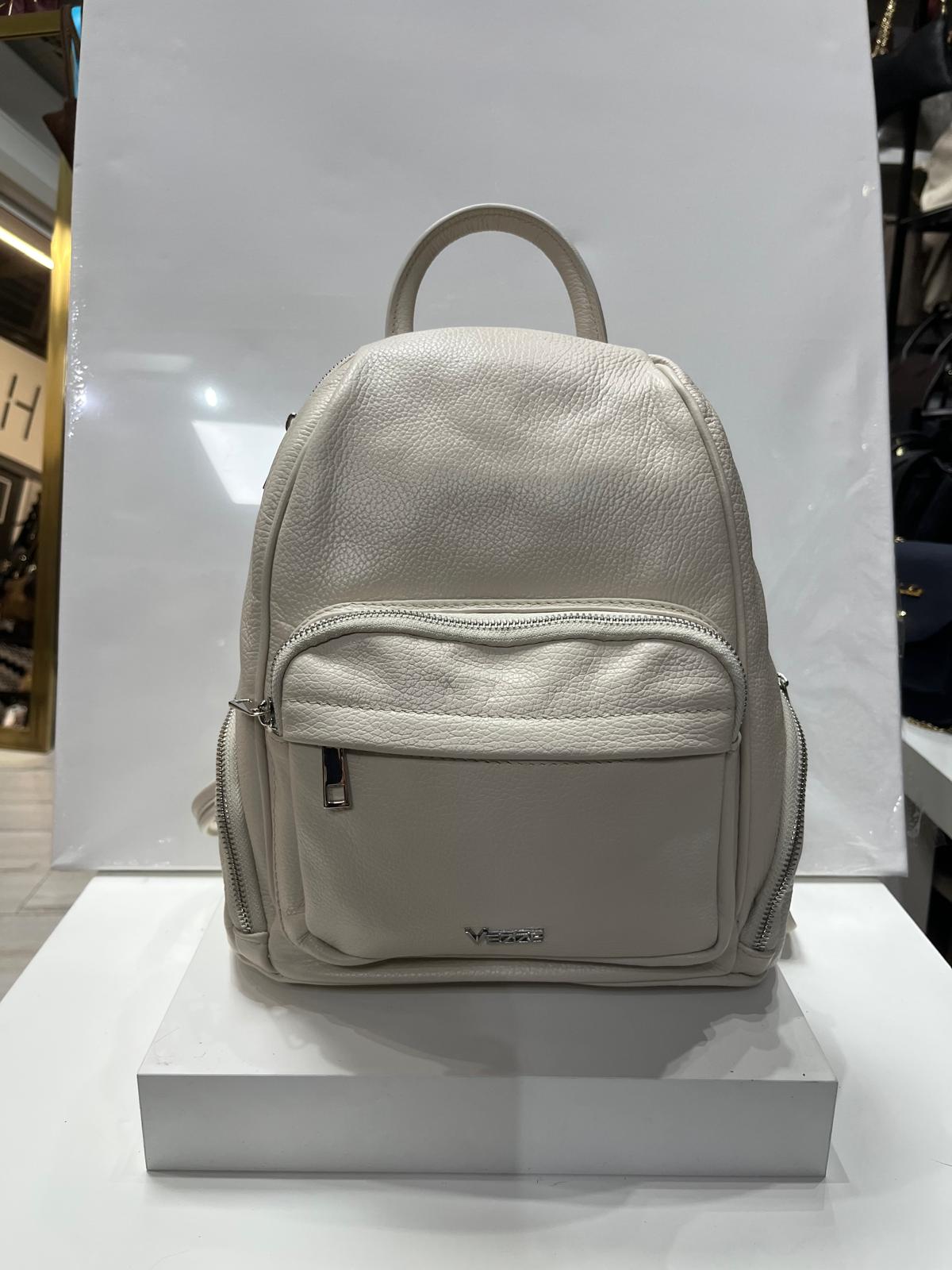 NOWOŚĆ vezze plecak Skóra naturalna JASNY BEŻ