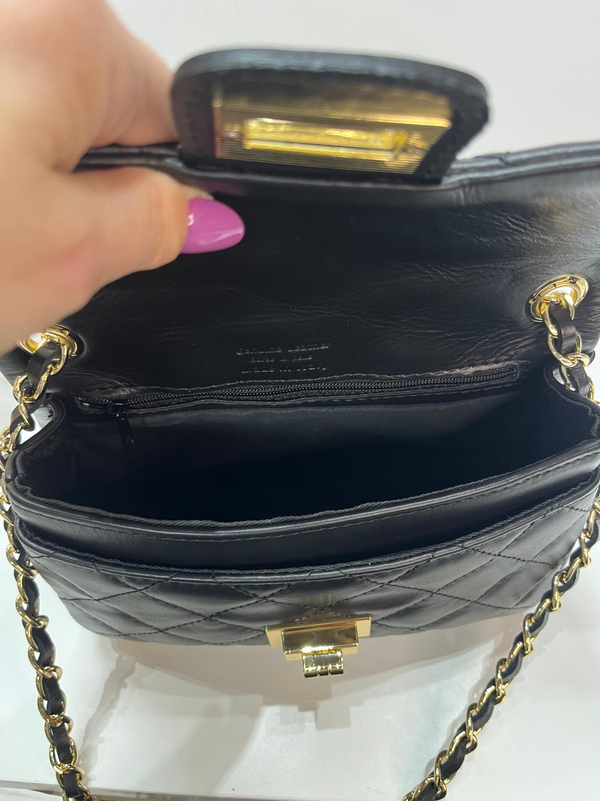 NOWOŚĆ Torebka Chanelka Pikowana Vezze Festa Czarna