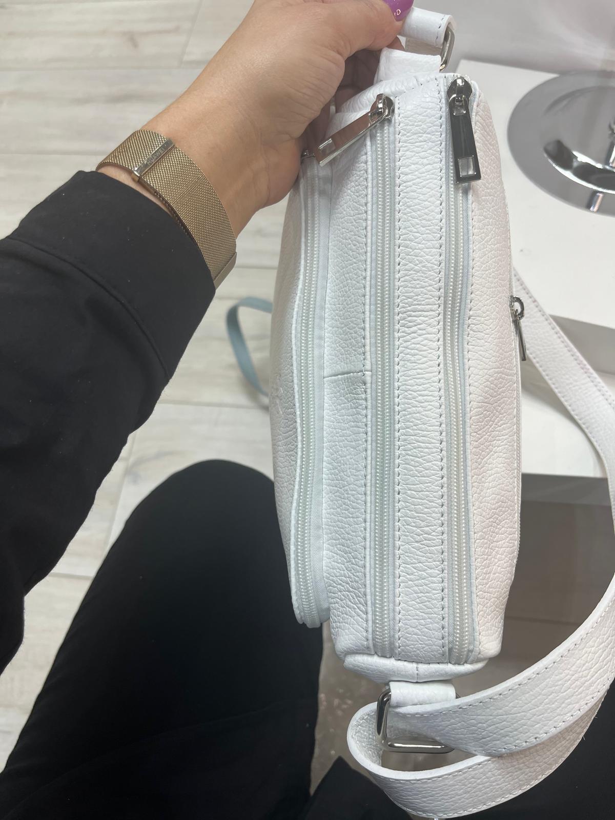 NOWOŚĆ. Klasyczna torebka VEZZE ze skóry naturalnej BIAŁA