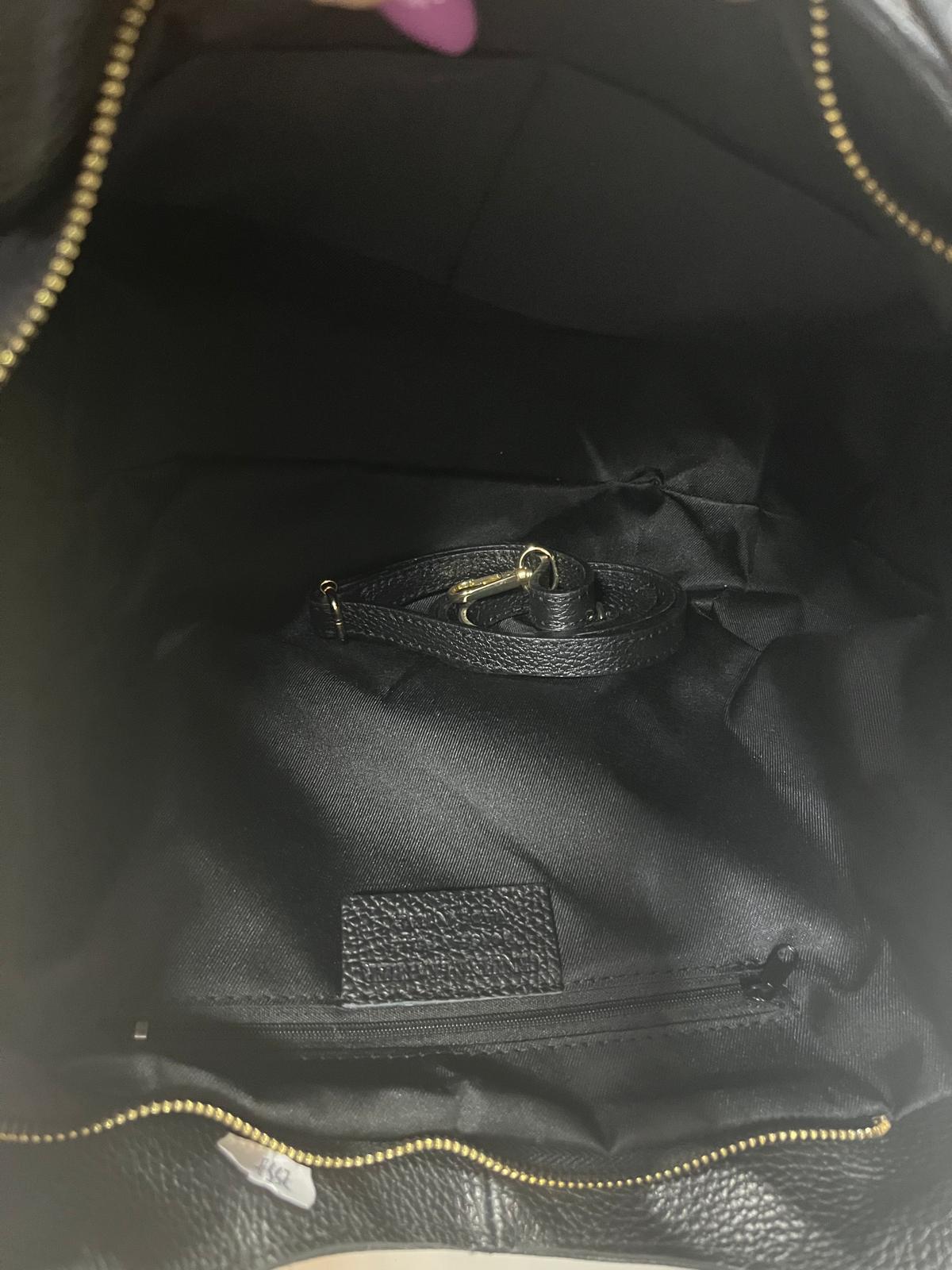 NOWOŚĆ VERA PELLE torebka damska skóra naturalna ITALY CZARNA