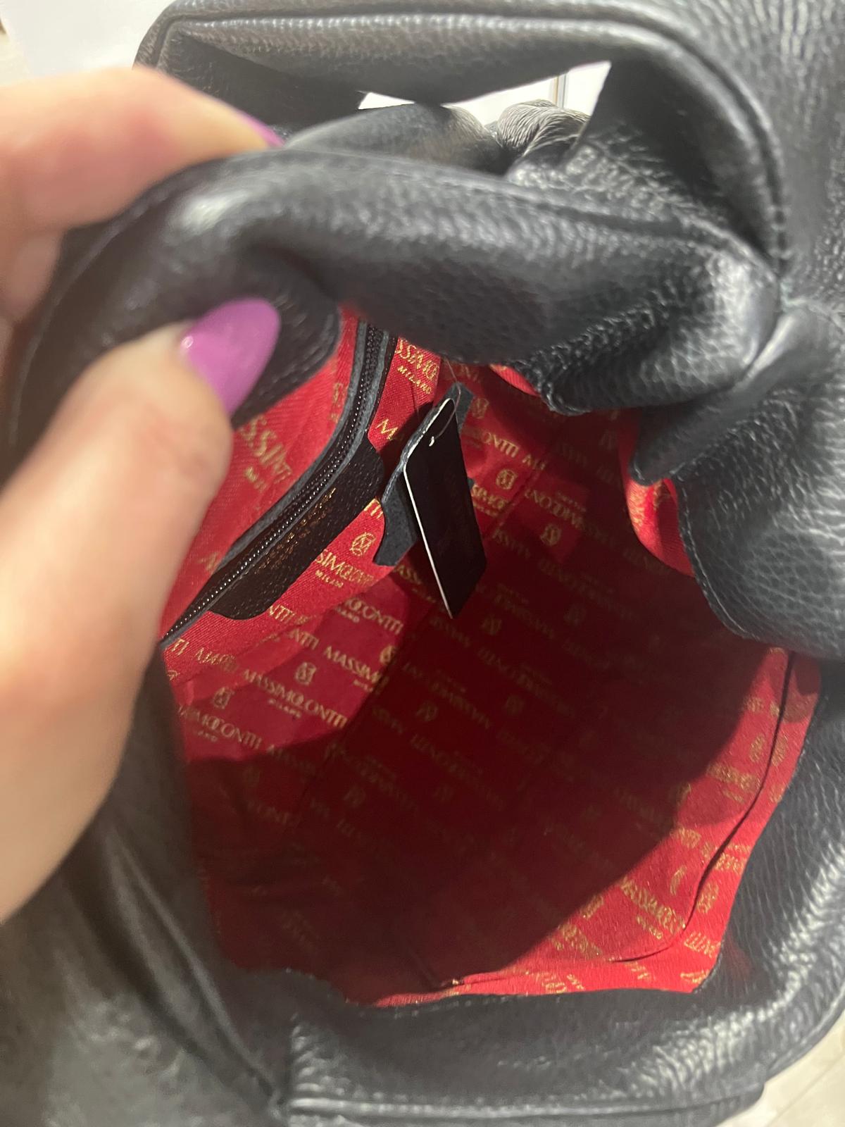 WYPRZEDAŻ Torebka Massimo Contti skóra naturalna Czarna