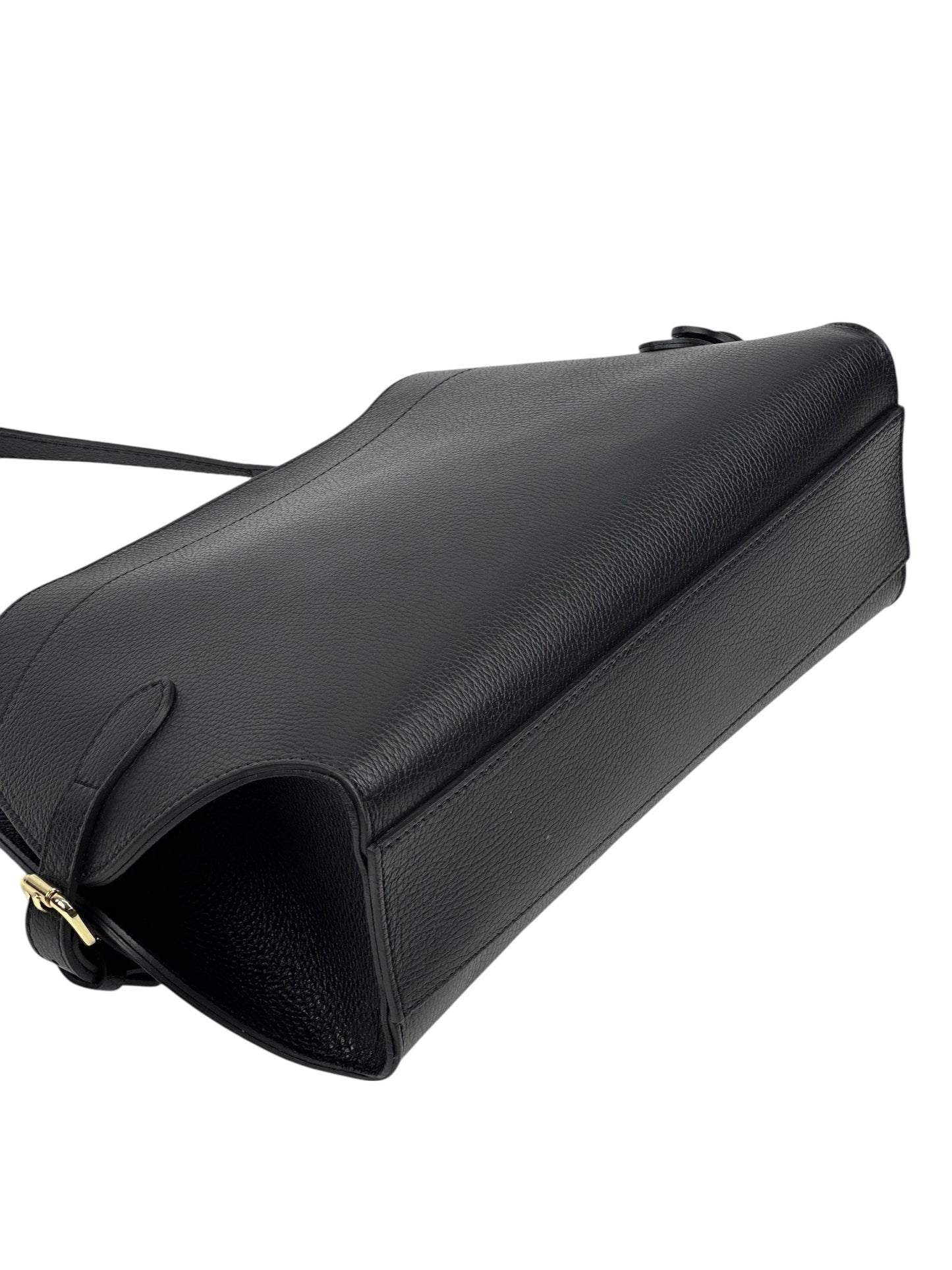 NOWOŚĆ Torebka skora naturalna czarna włoska