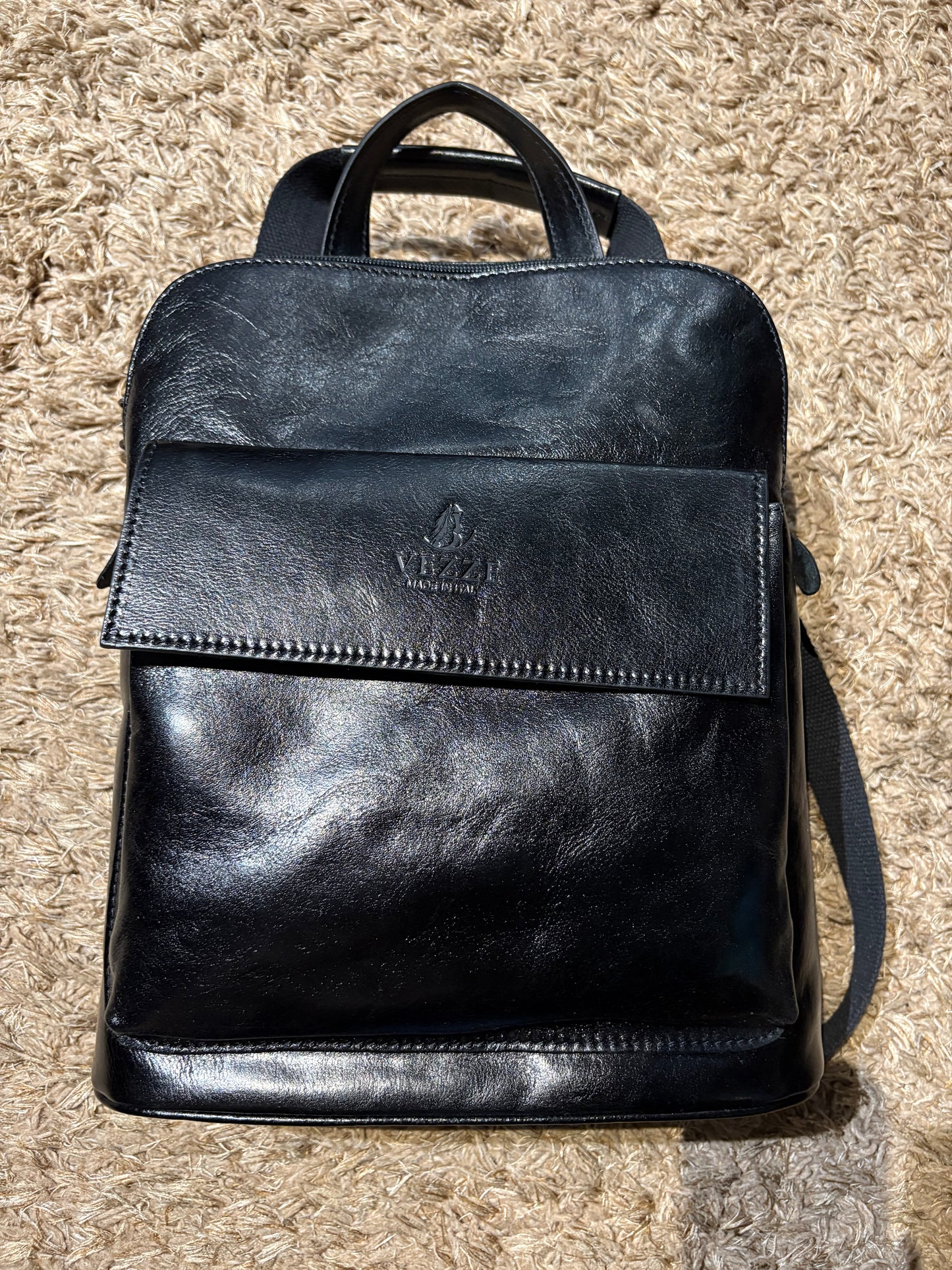 NOWOŚĆ Plecak skóra naturalna czarny włoska