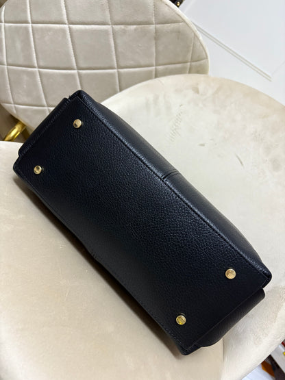 NOWOŚĆ Torebka skora naturalna czarna włoska