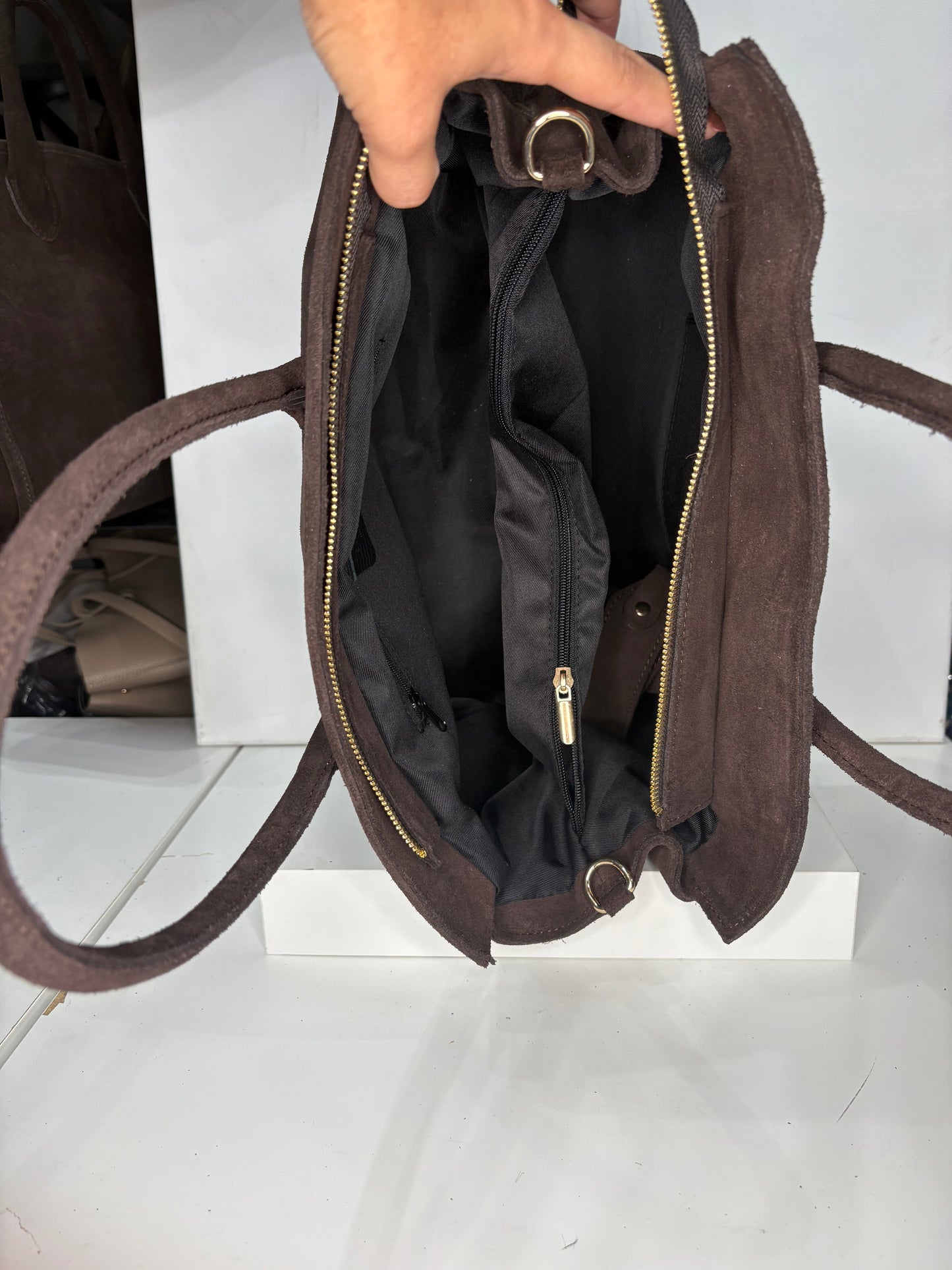 NOWOŚĆ VEZZE  zamsz naturalny czekolada