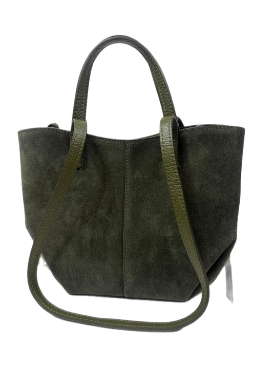 NOWOŚĆ Torebka skóra naturalna zielone włoska