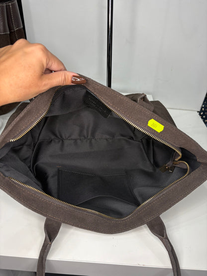 NOWOŚĆ Torebka VEZZE zamsz naturalny czekolada