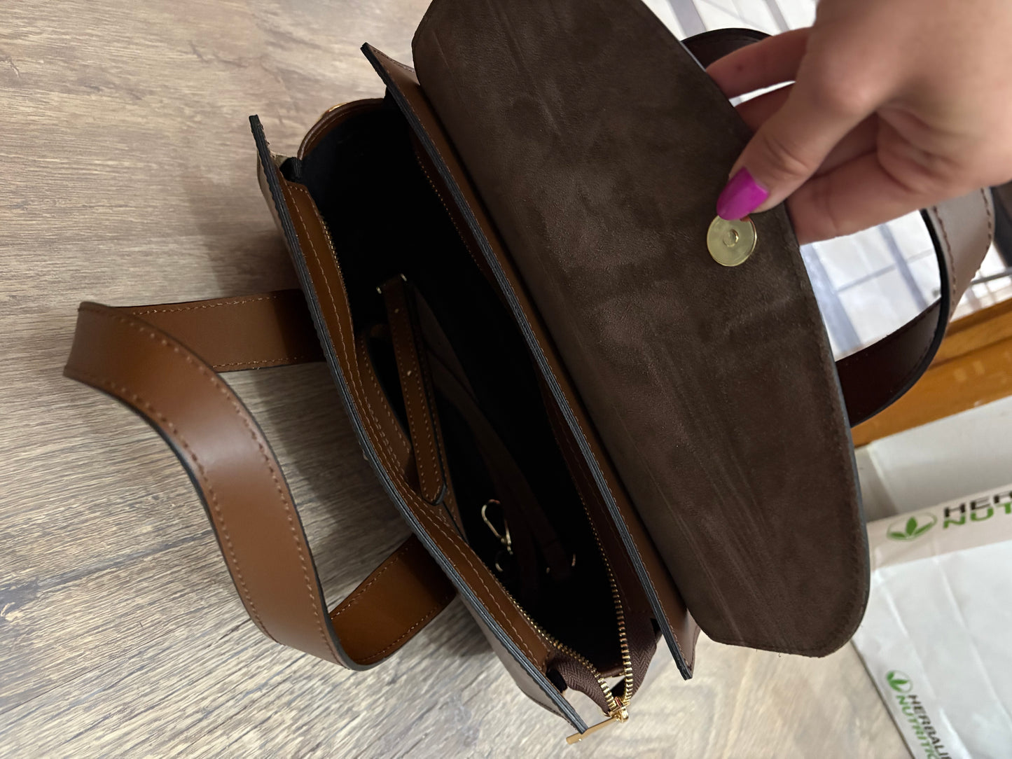 NOWOŚĆ Włoska skóra naturalna braz NP