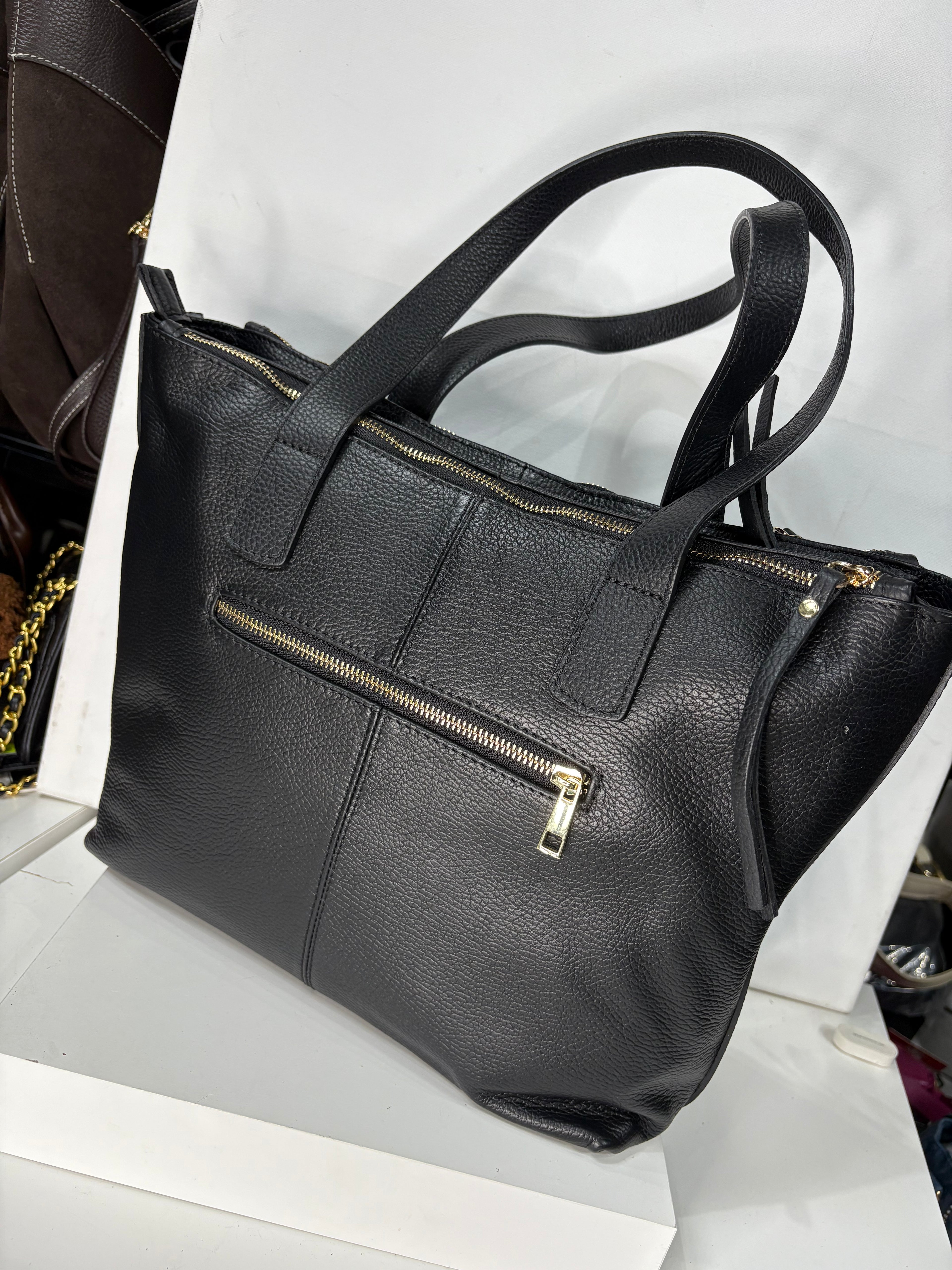 NOWOŚĆ TOREBKA VEZZE skóra naturalna czarna