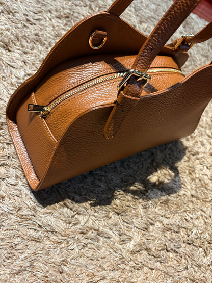 NOWOŚĆ Torebka skóra naturalna carmel włoska