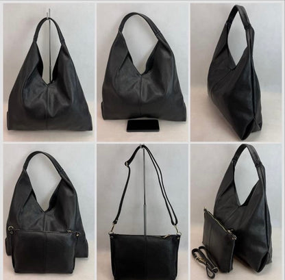 NOWOŚĆ Torebka skóra naturalna  czarna VEZZE