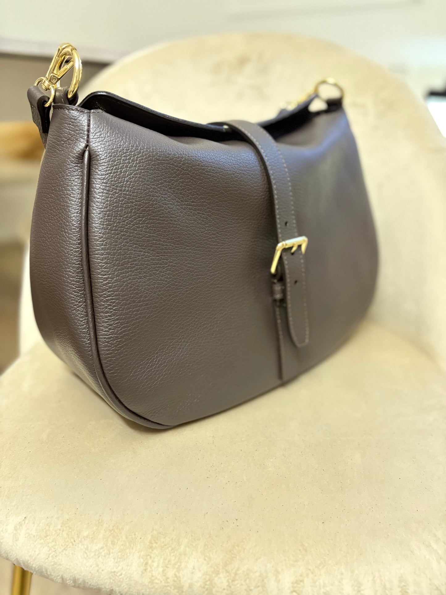 NOWOŚĆ Torebka skóra naturalna czekolada włoska