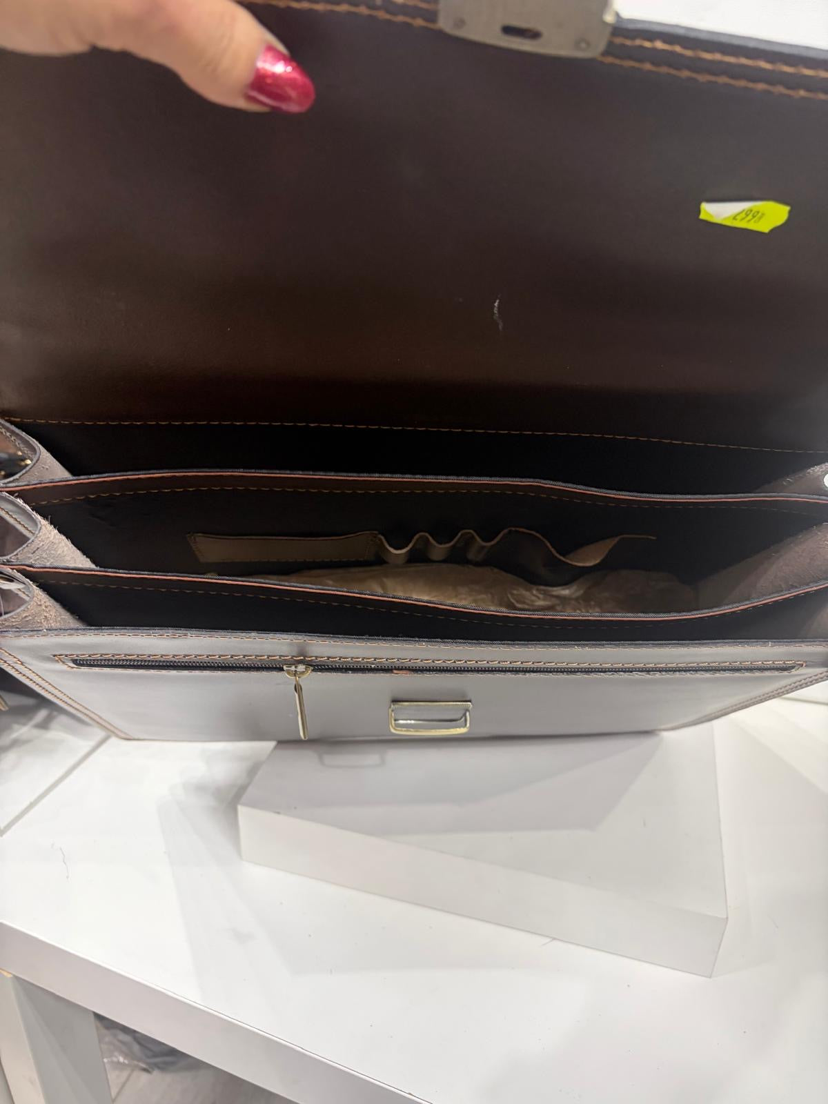 NOWOŚĆ torba skórzana teczka A4 torba elegancka brązowa