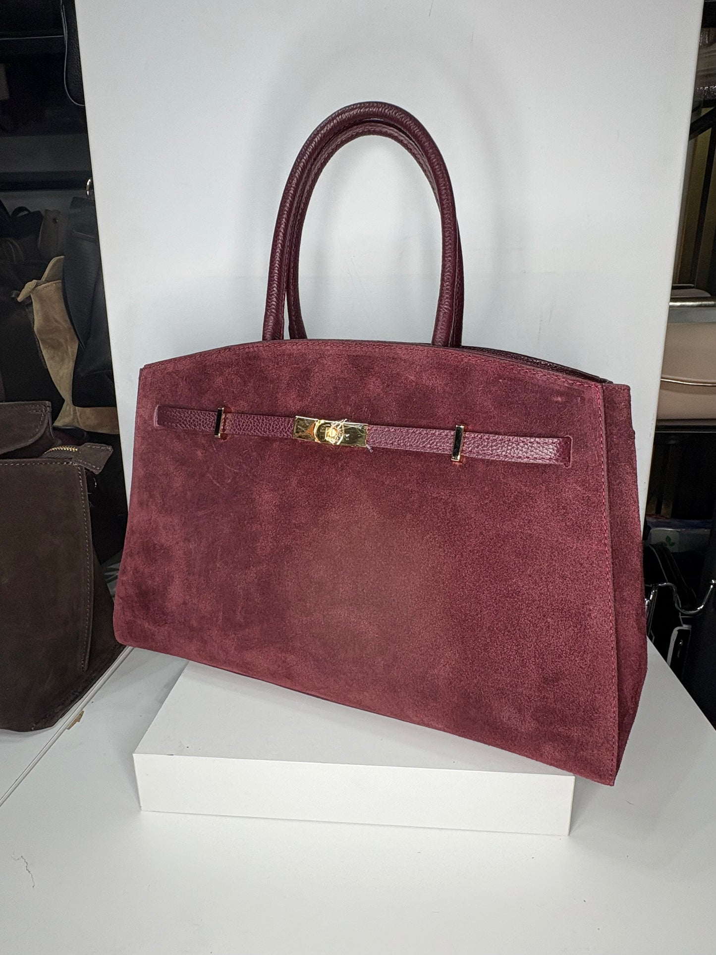 NOWOŚĆ VEZZE zamsz naturalny bordo