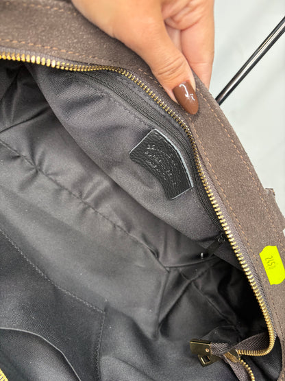 NOWOŚĆ Torebka VEZZE zamsz naturalny czekolada