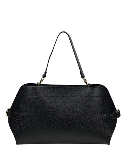 NOWOŚĆ Torebka skora naturalna czarna włoska