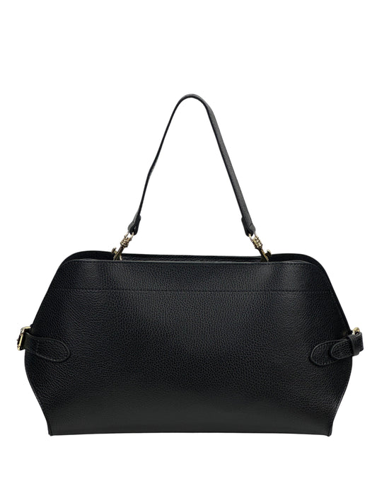 NOWOŚĆ Torebka skora naturalna czarna włoska