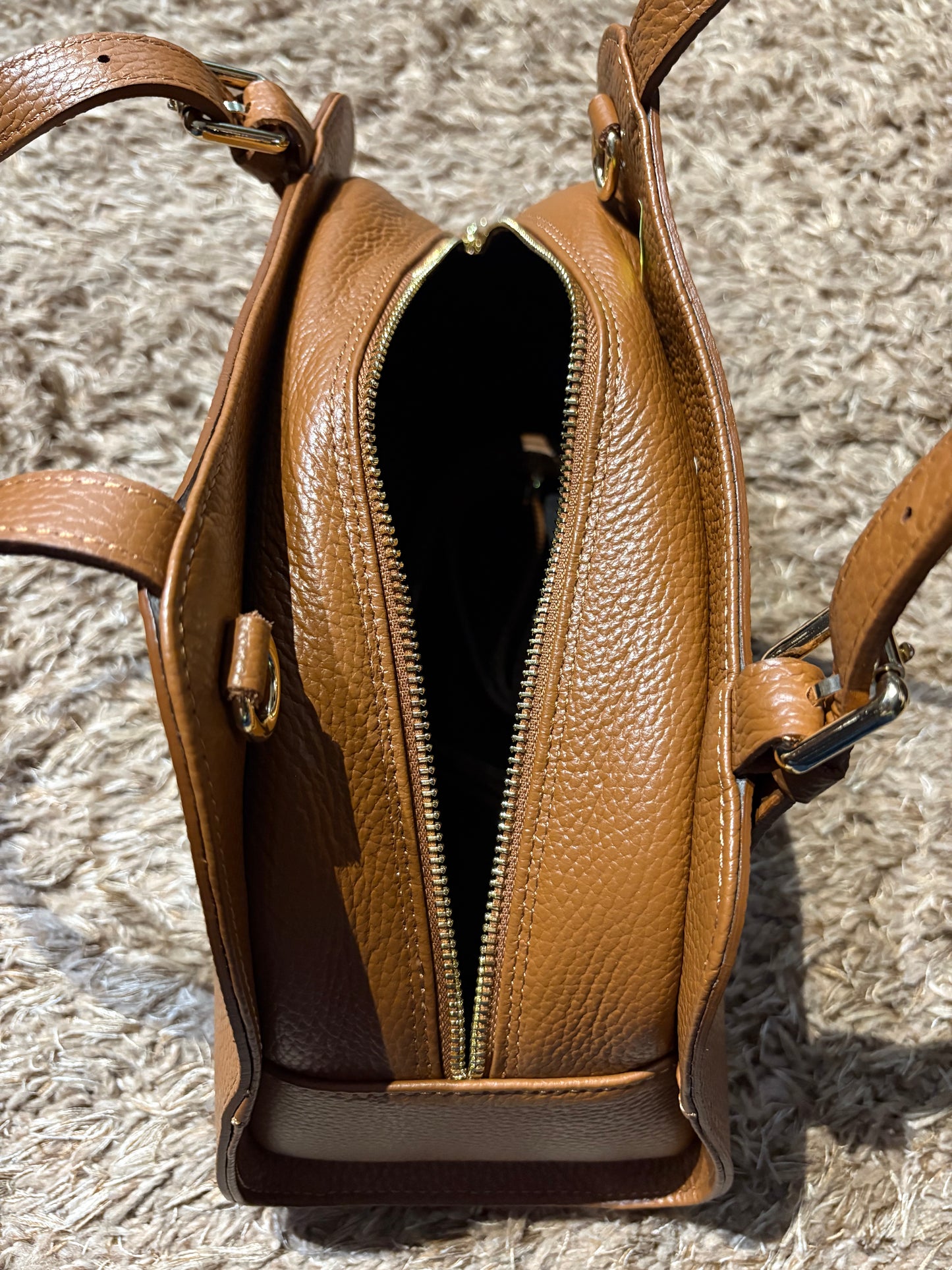 NOWOŚĆ Torebka skóra naturalna carmel włoska