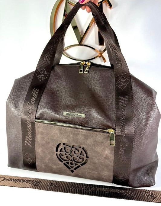 NOWOŚĆ weekendówka Massimo Contti eko skóra brąz