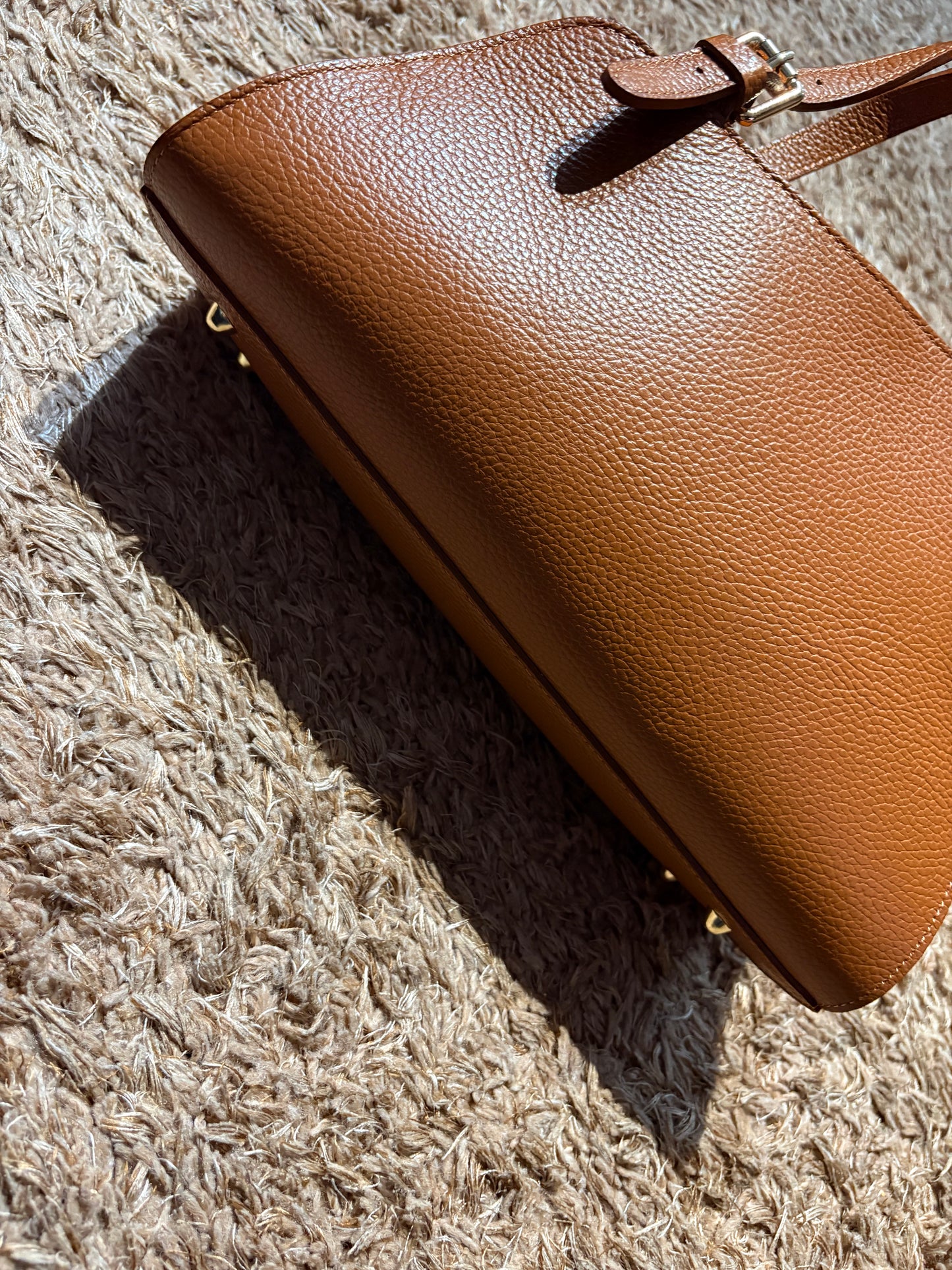 NOWOŚĆ Torebka skóra naturalna carmel włoska