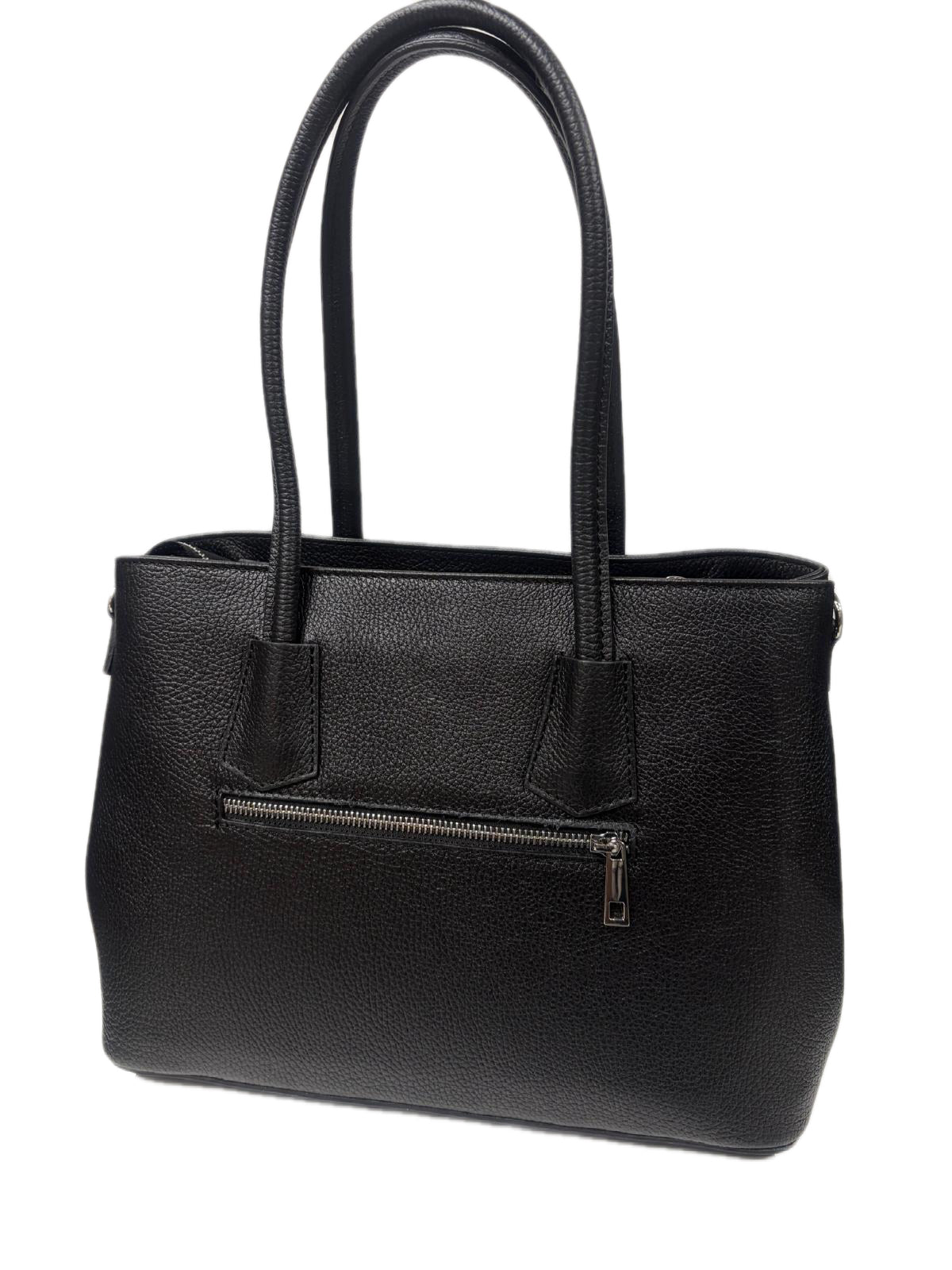 NOWOŚĆ Torebka skóra naturalna czarna włoska