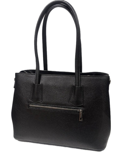 NOWOŚĆ Torebka skóra naturalna czarna włoska