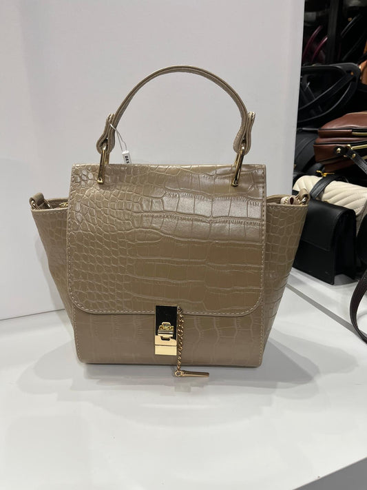 NOWOŚĆ Torebka kuferek Chiara. Eko skóra Beż