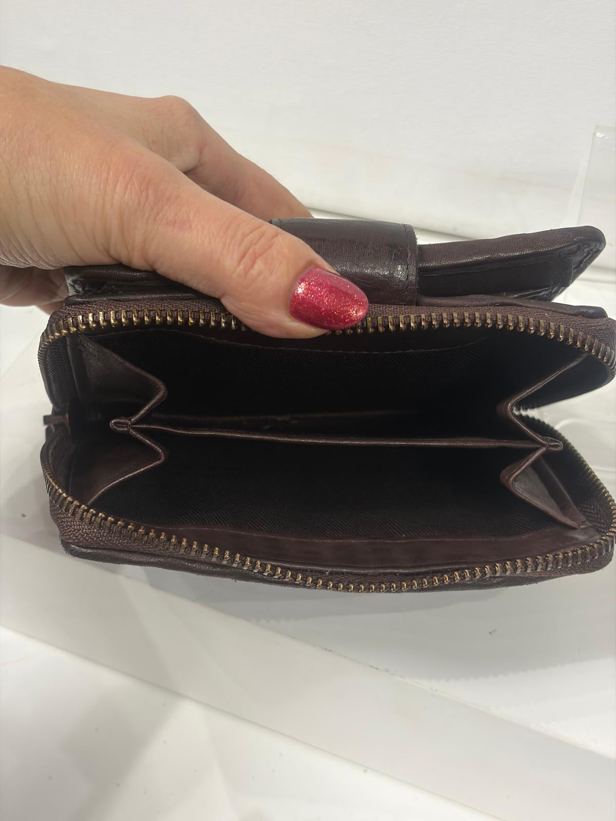 NOWOŚĆ Portfel damski skórzany czekolada