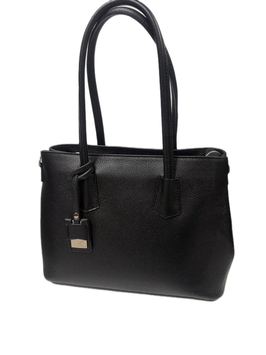 NOWOŚĆ Torebka skóra naturalna czarna włoska